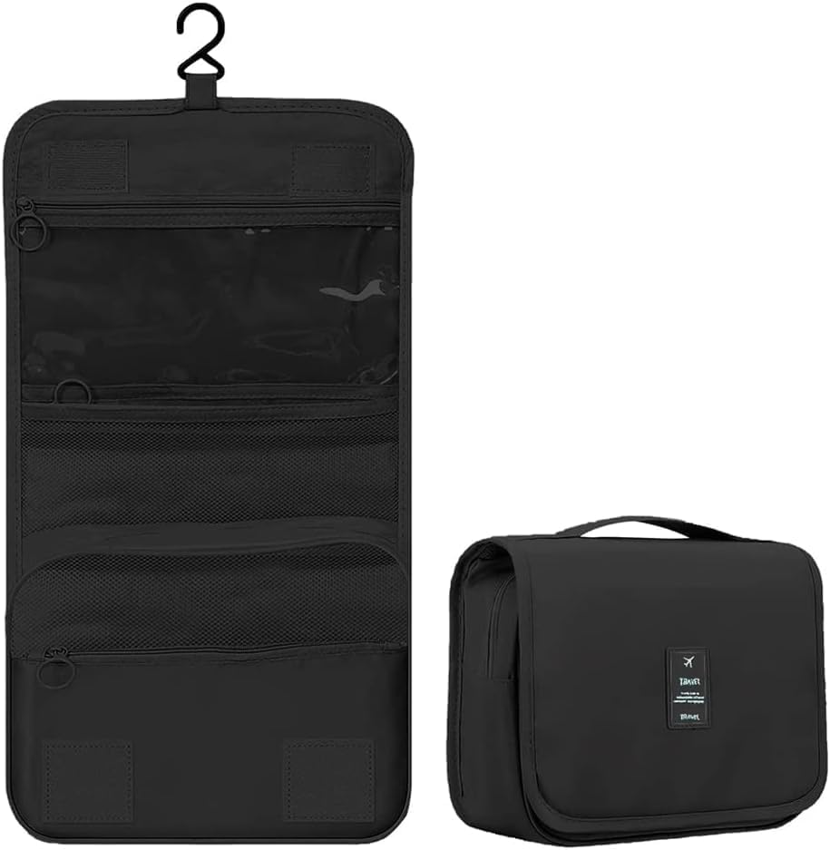 KEVIORE HangSmart™ Hanging Travel Toiletry Bag | Waterproof Cosmetic Organizer with Hook | Multipurpose Makeup & Toiletry Storage | Unisex