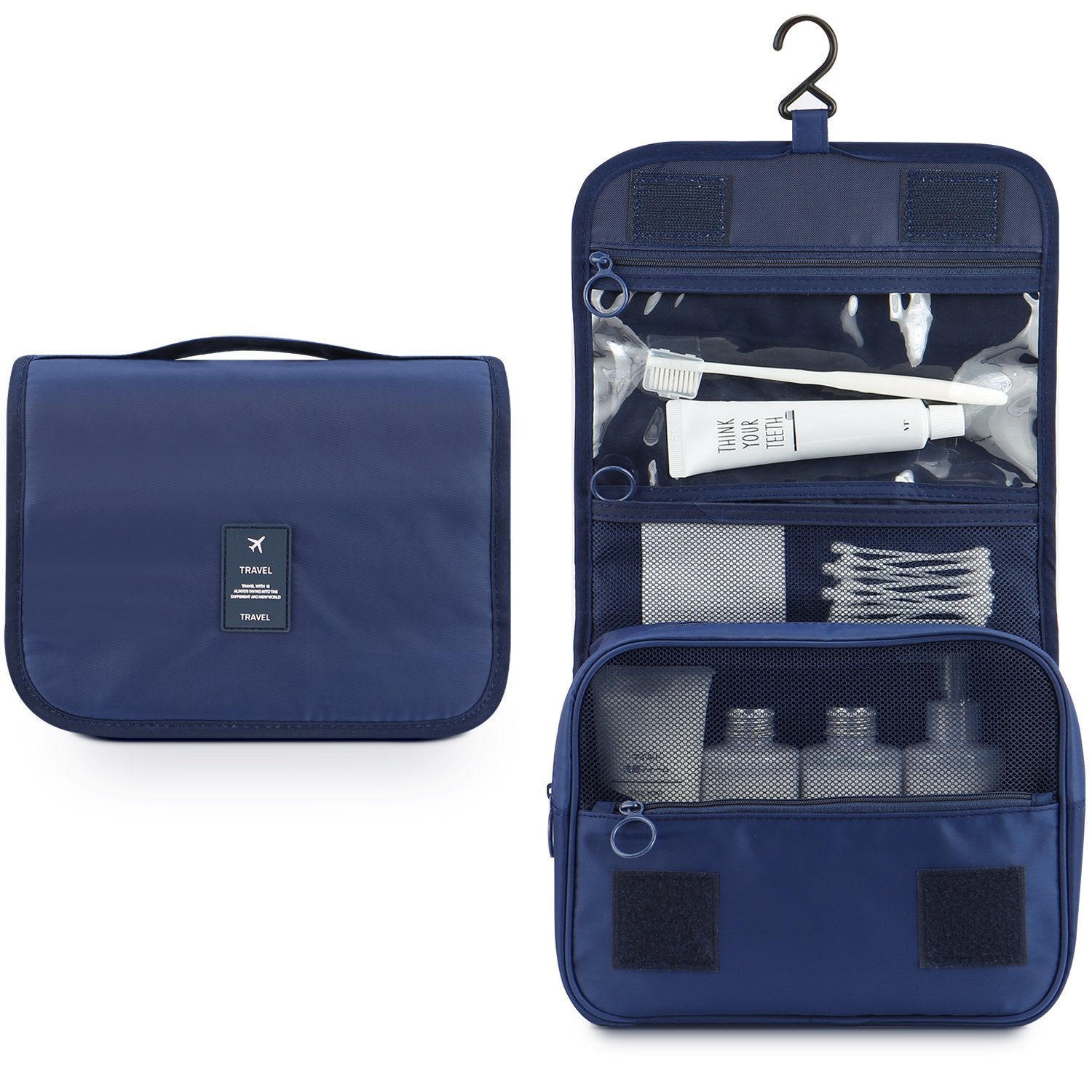 KEVIORE HangSmart™ Hanging Travel Toiletry Bag | Waterproof Cosmetic Organizer with Hook | Multipurpose Makeup & Toiletry Storage | Unisex