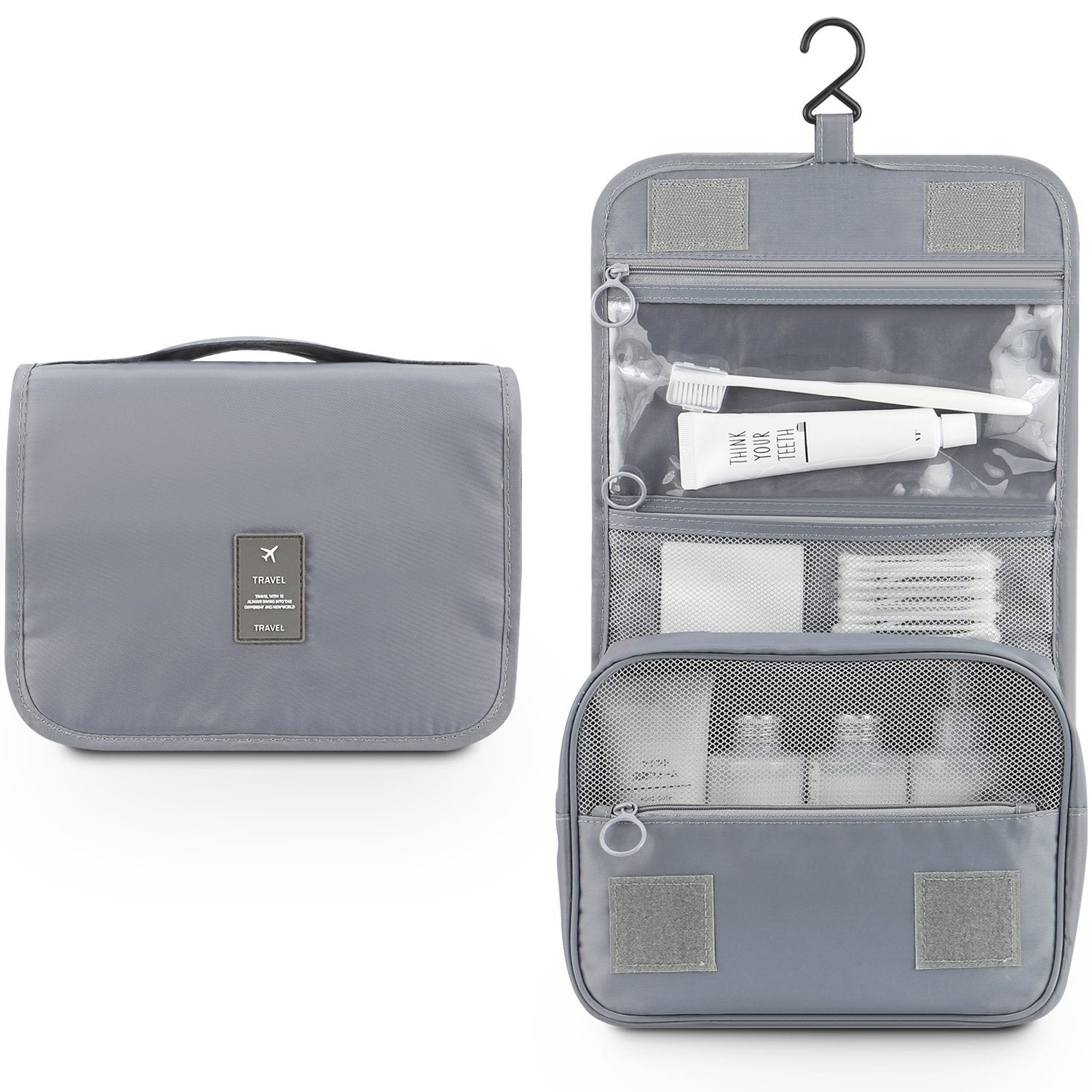 KEVIORE HangSmart™ Hanging Travel Toiletry Bag | Waterproof Cosmetic Organizer with Hook | Multipurpose Makeup & Toiletry Storage | Unisex