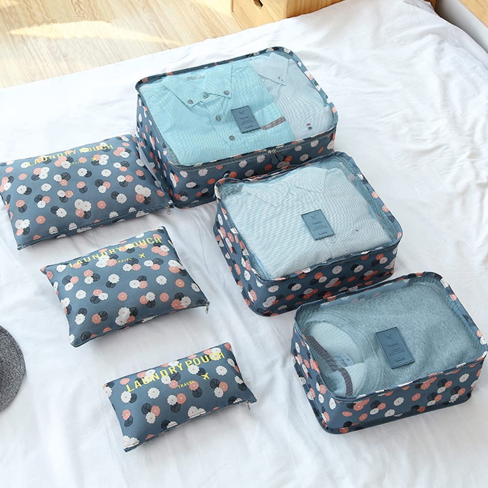 KEVIORE PackSmart™ Travel Packing Cubes Set (6 Pcs) | Lightweight Luggage Organizer Bags