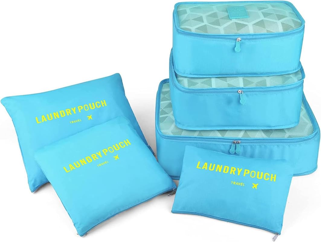 KEVIORE PackSmart™ Travel Packing Cubes Set (6 Pcs) | Lightweight Luggage Organizer Bags